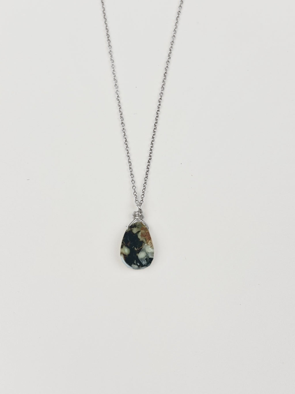 Sautoir pendentif pierre fine en argent — Ribiero