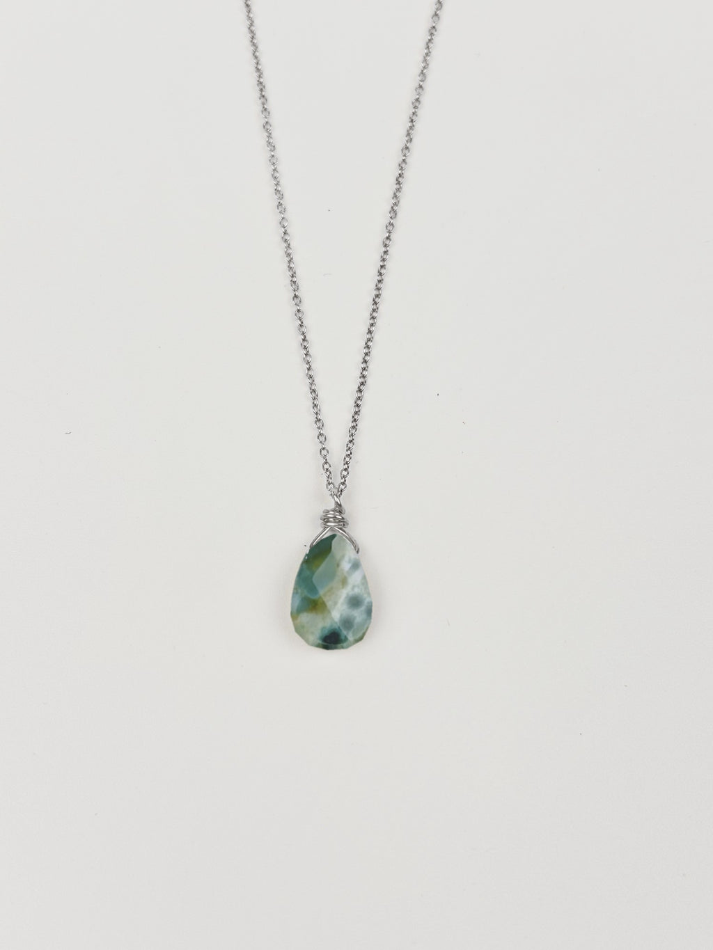 Sautoir pendentif pierre fine en argent — Ribiero