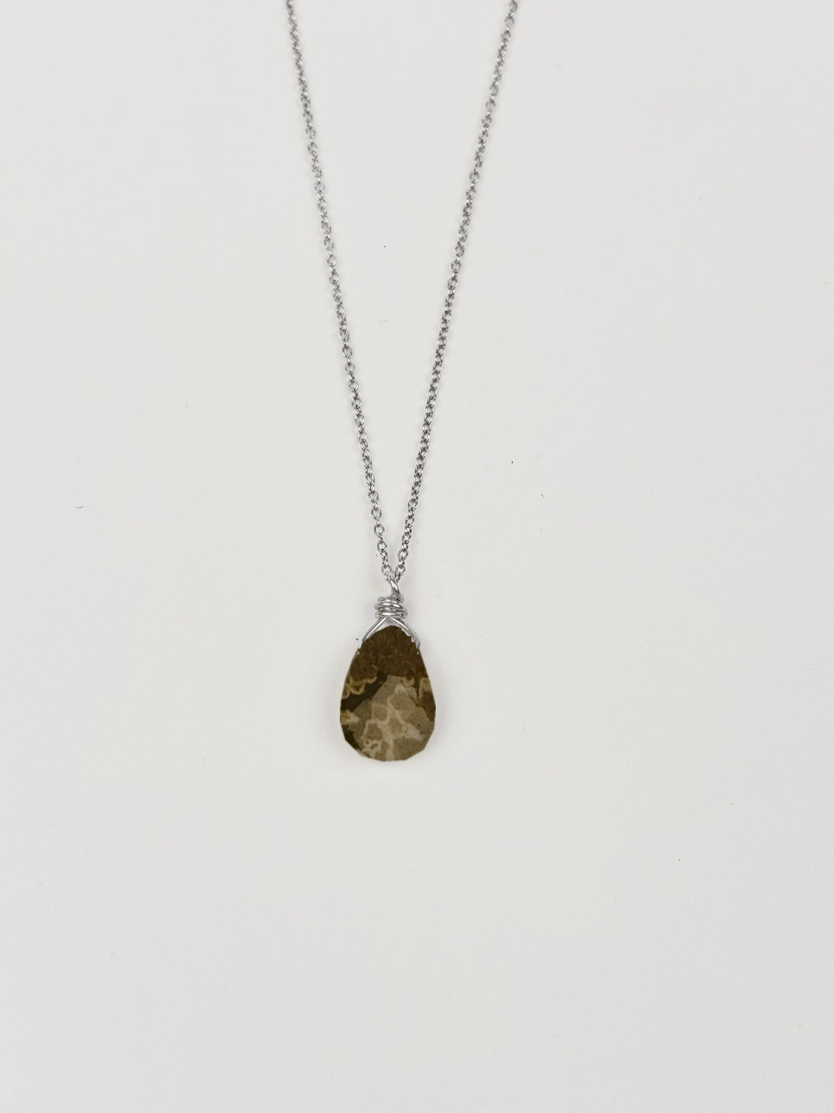 Sautoir pendentif pierre fine en argent — Ribiero