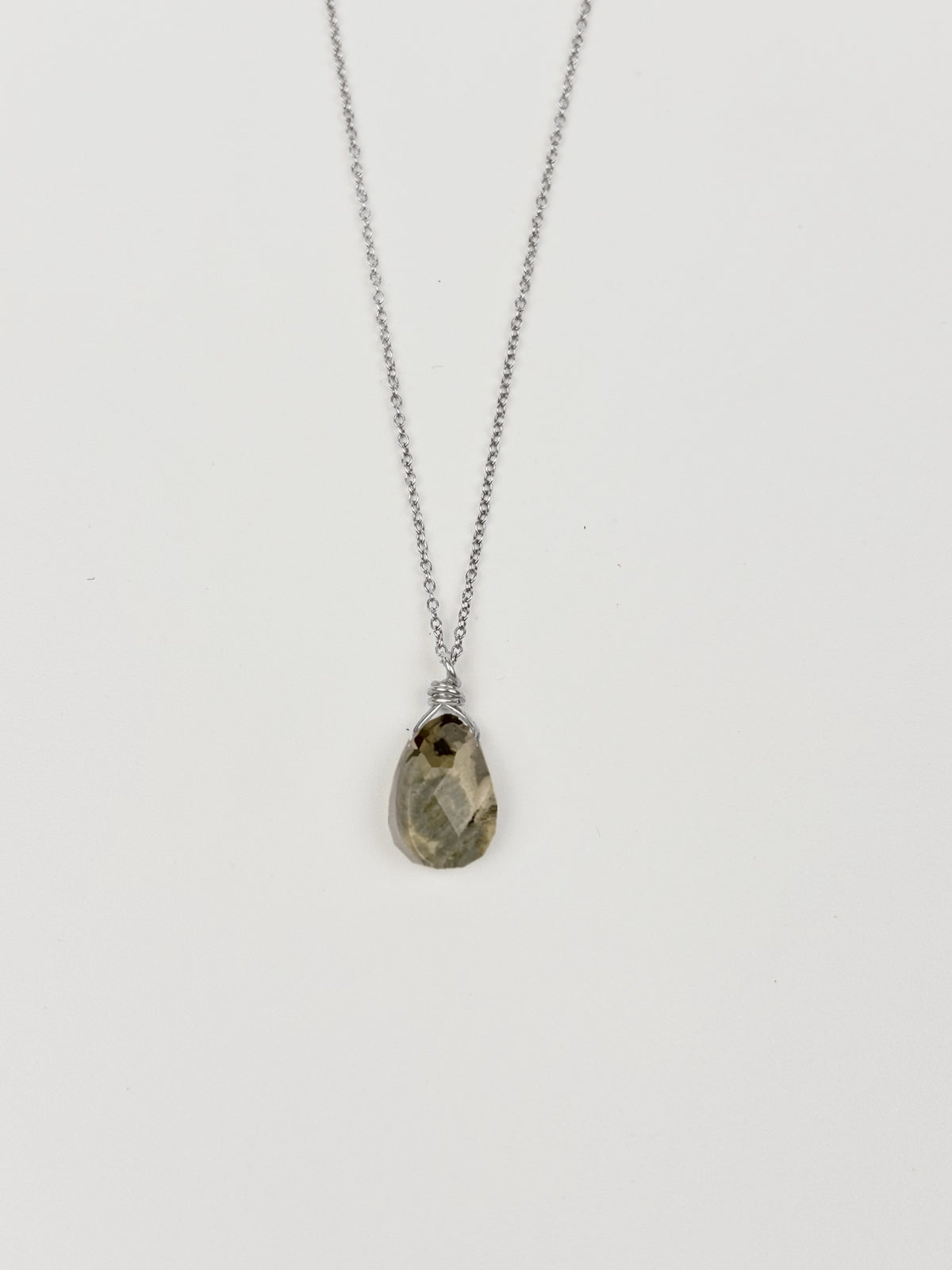 Sautoir pendentif pierre fine en argent — Ribiero
