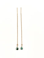 Boucles d'oreilles Gouto, pierre naturelle en forme de goutte – ËZÜ Bijoux