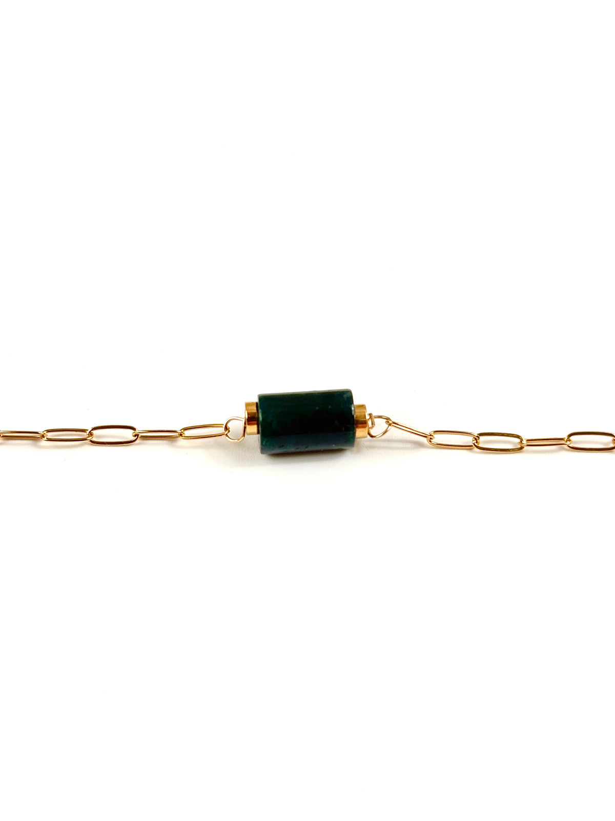 Bracelet Pistou, chaîne fine gold filled et perle d'agate – ËZÜ Bijoux
