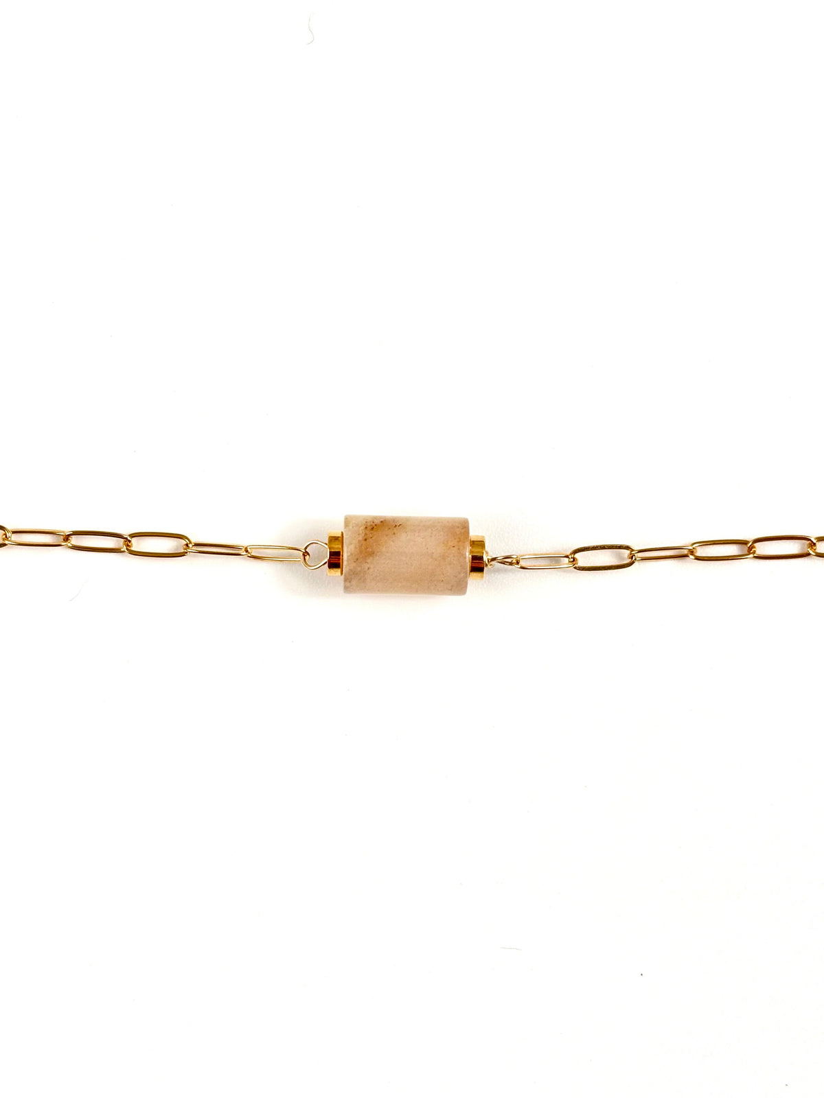 Bracelet Pistou, chaîne fine gold filled et perle d'agate – ËZÜ Bijoux
