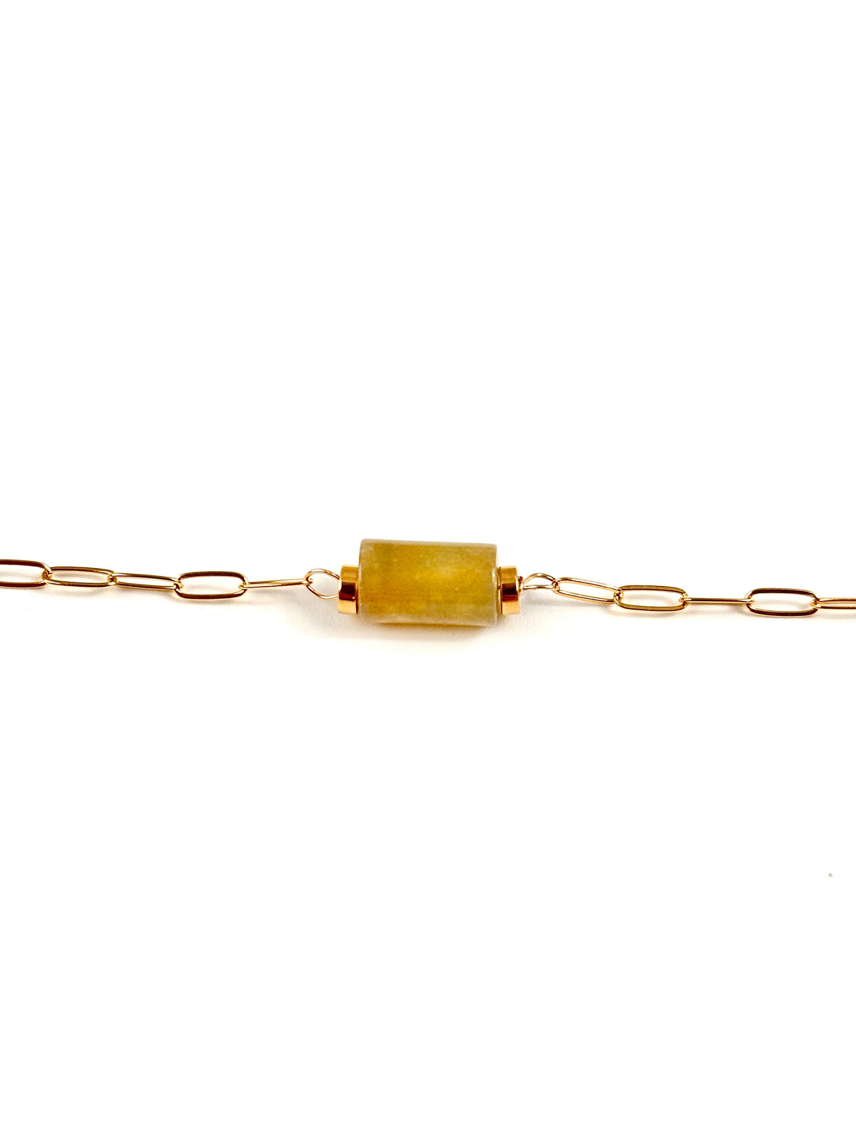 Bracelet Pistou, chaîne fine gold filled et perle d'agate – ËZÜ Bijoux