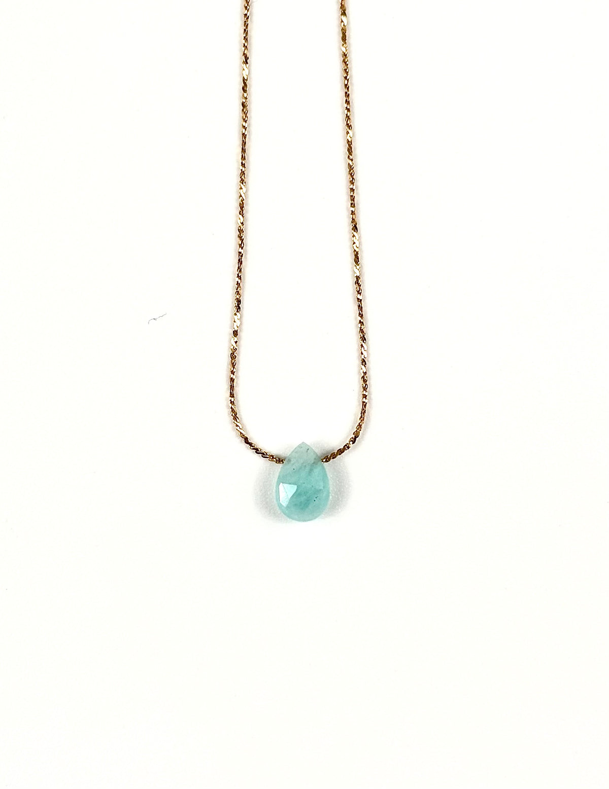 Collier ras de cou Gouto, pierre naturelle en forme de goutte – ËZÜ Bijoux