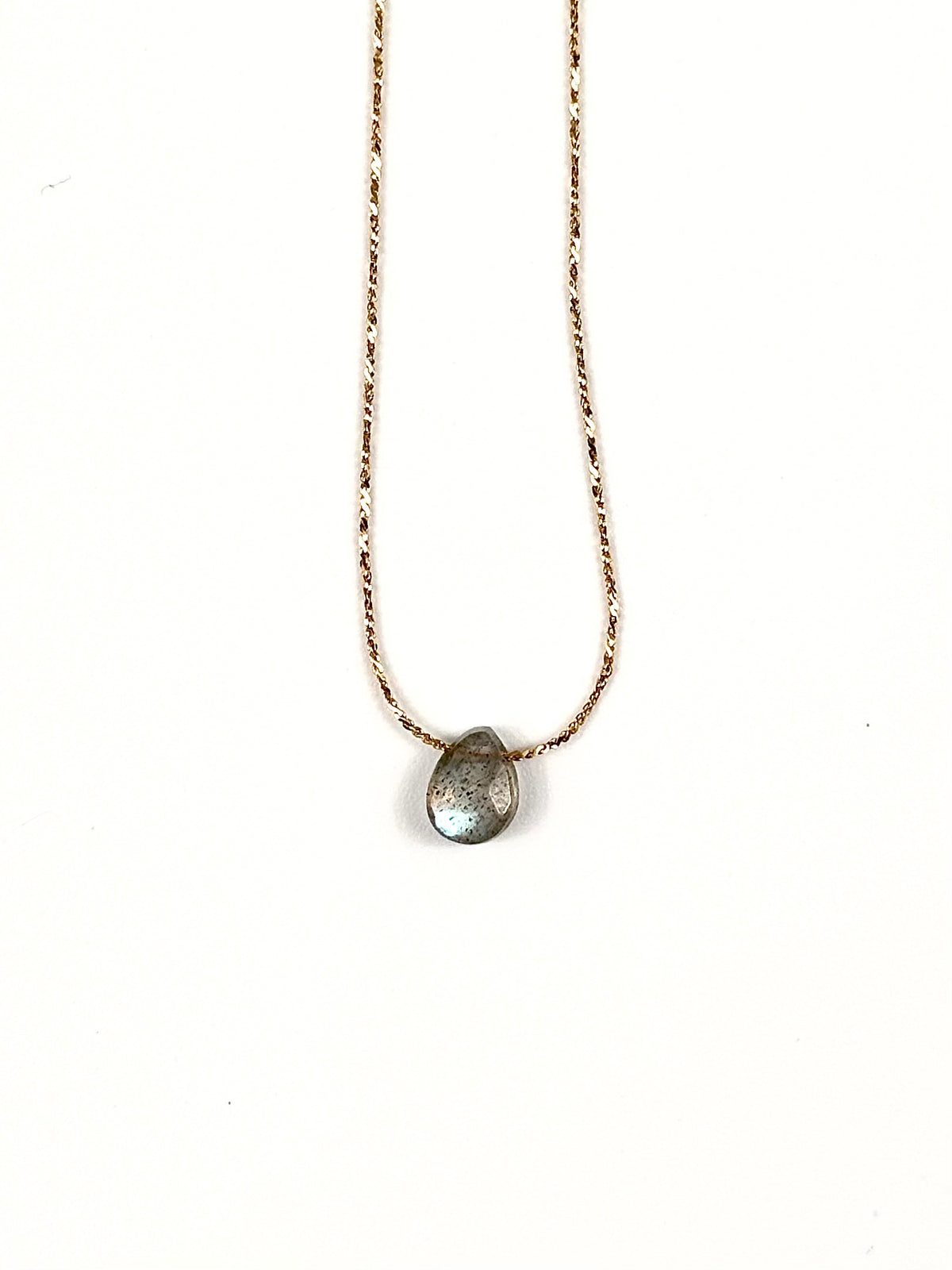 Collier ras de cou Gouto, pierre naturelle en forme de goutte – ËZÜ Bijoux